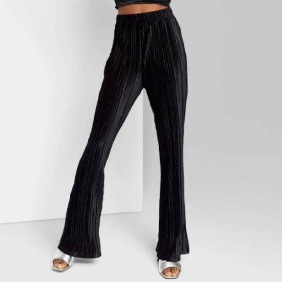 Wild Fable SET Black Velvet Pants & Crop Top NEW - Picture 16 of 17